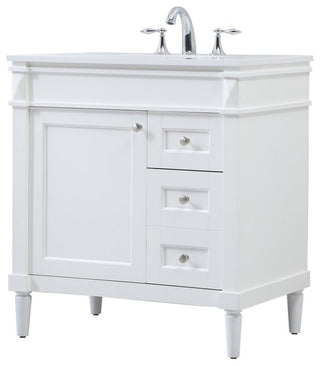 Home Living 21" Transitional White-Light Bathroom Vanity