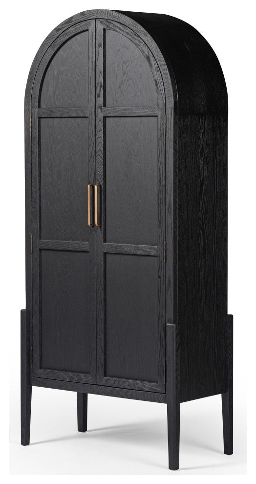 Tolle Panel Door Cabinet-Drifted Mat Blk