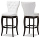 Baxton Studio Leonice 31" Faux Leather Swivel Bar Stool (Set of 2)