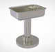 Vanity Top Soap Dish with Groovy Accents, Satin Nickel