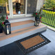 A1HC Rubber Coir Striped Black Finished Outdoor Doormat 24"x36"