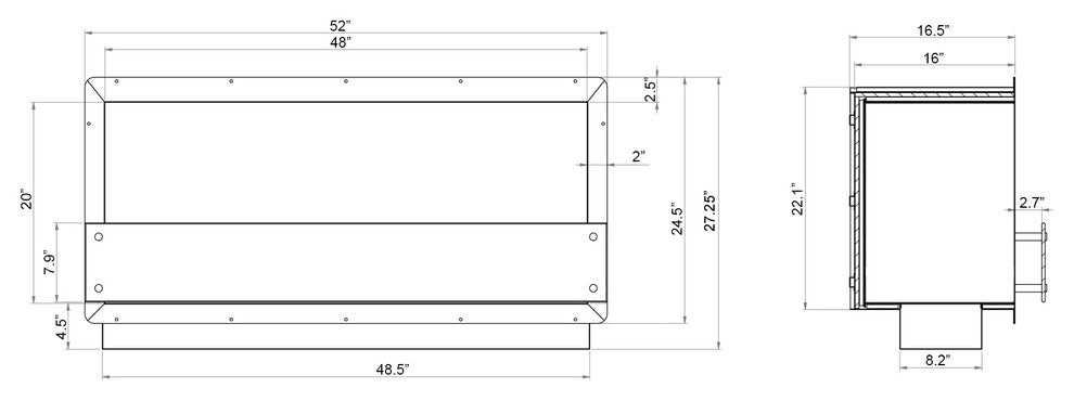Bio Ethanol Firebox - Fireplace Insert FB3600-S | Ignis