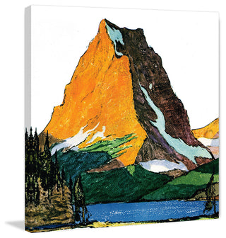 "Sun Mountain" Painting Print on Wrapped Canvas