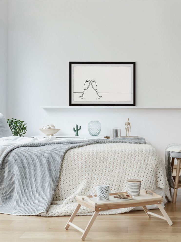 "Champagne Toast" Framed Painting Print, 36x24
