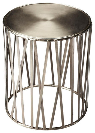 Kruse Iron Side Table with Polished Top