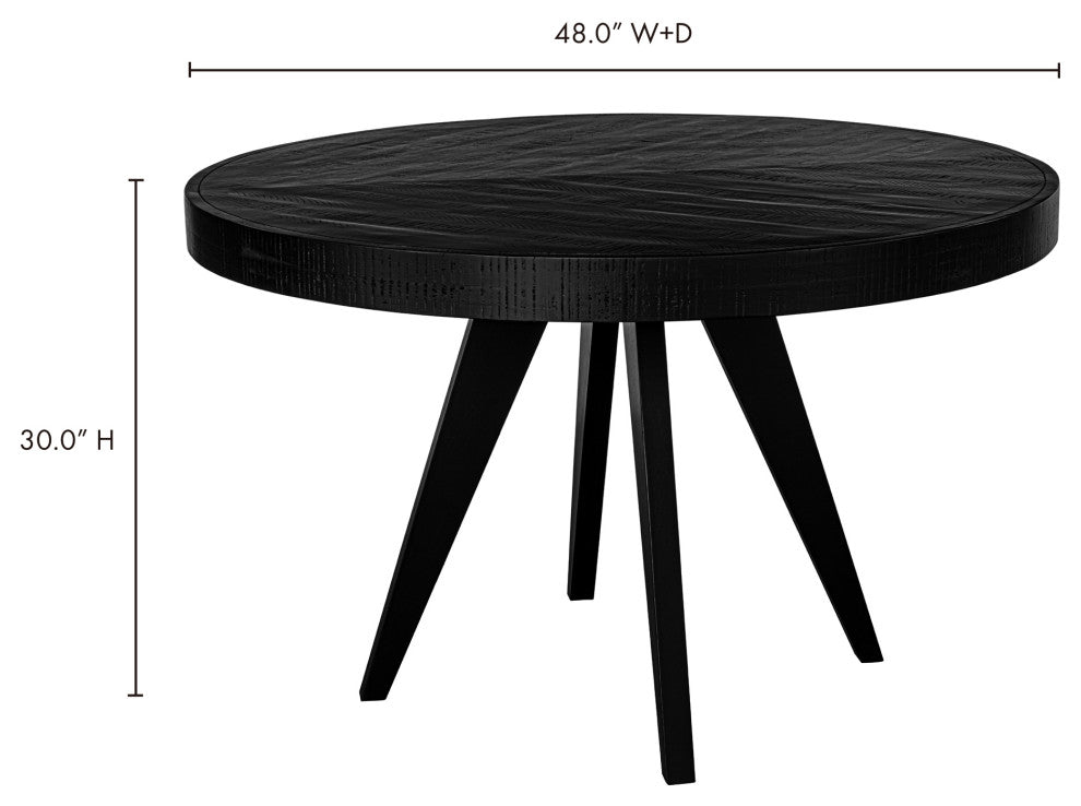 Parq Round Dining Table Black