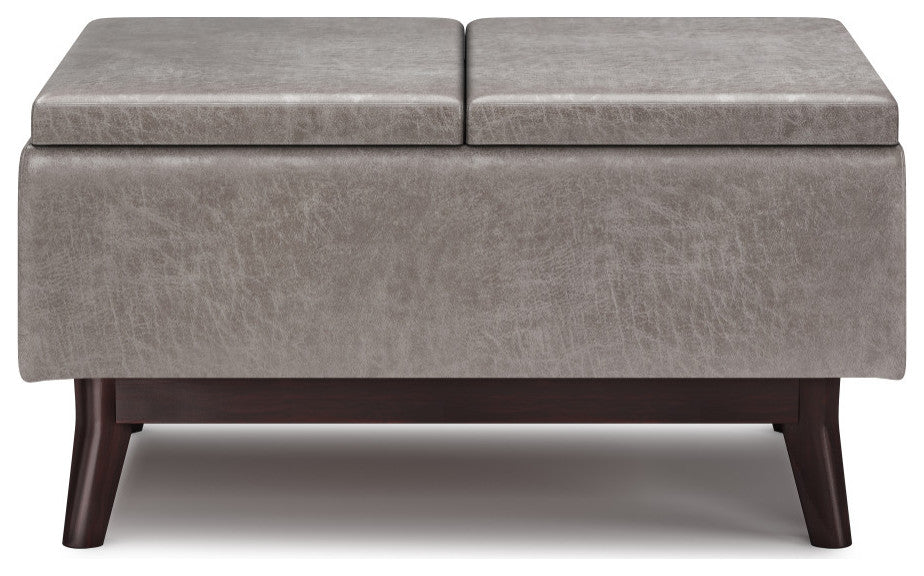 Owen Tray Top Small Coffee Table Storage Ottoman