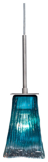 Apollo 1-Light Mini Pendant, Graphite/Teal Crystal