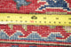 Traditional Oriental Wool Hand-Knotted Pakistani Kazak Area Rug, Red, 4'3"X2'9"