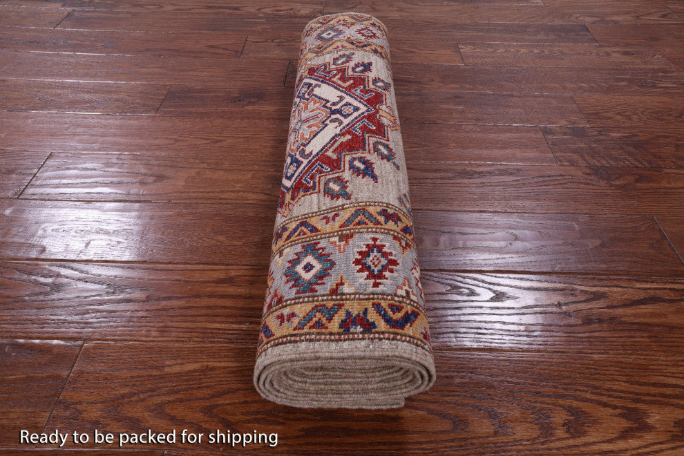 Runner Super Kazak Handmade Rug 2' 8" X 9' 0" - Q12842