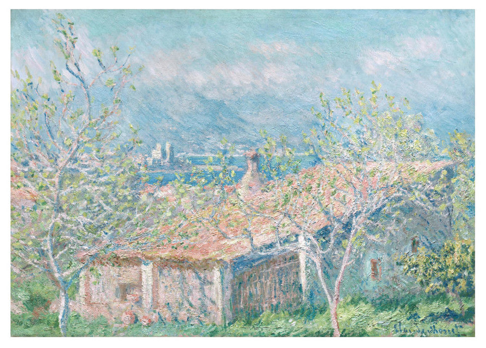 "Gardener's House at Antibes, 1888" Digital Paper Print by Claude Monet, 24"x18"