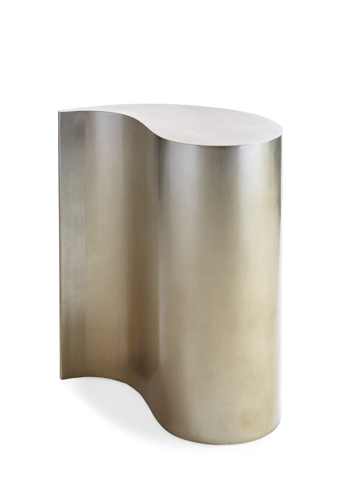 End Quote Gold Leaf Accent Table