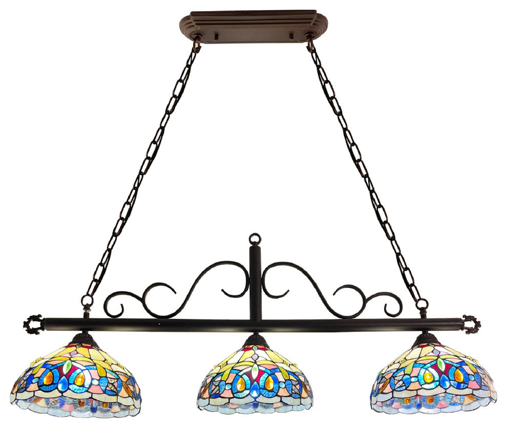 CHLOE Lighting CH3T353BV45-IL3 SERENITY Victorian 3 Light Island Pendant