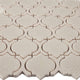 12"x11"Crackled Glass Mosaic Tile, Alabaster, Arabesque, Sample