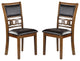 Set of 2 Upholstered Dining Chair in Walnut Finish