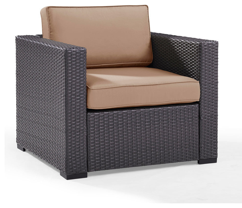 Biscayne Armchair With Mist Cushions, Cushions: Mocha