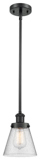 Small Cone 1-Light Pendant, Matte Black, Seedy