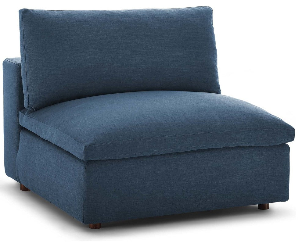 Commix Down Filled Overstuffed 4 Piece Sectional Sofa Set, Azure