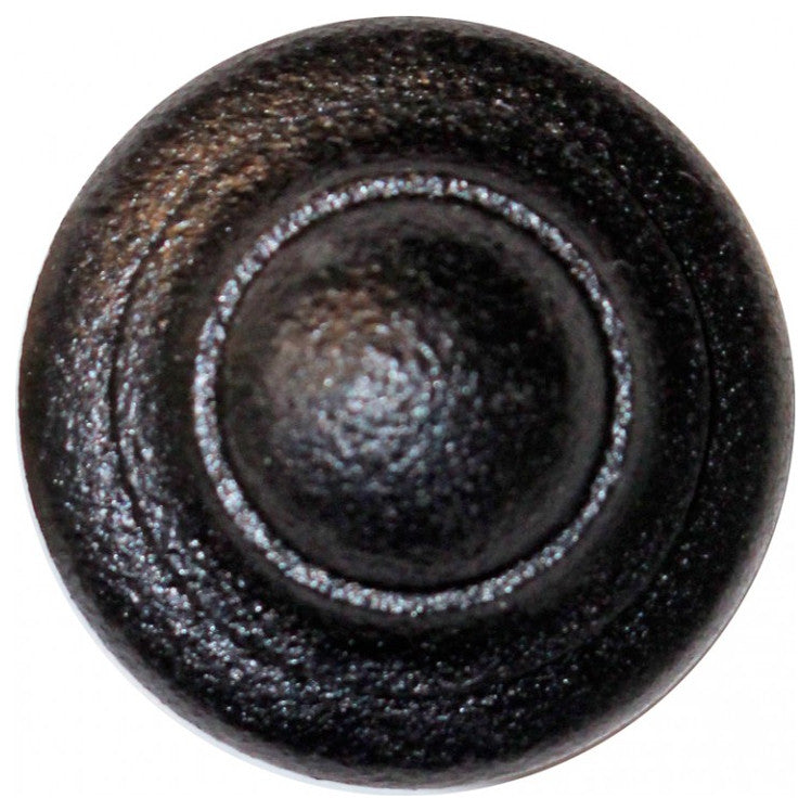 30 Cast Iron Cabinet Knobs Black Round 1-1/8" Dia. |