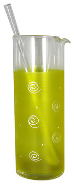 Frosted Curl Yellow Martini Pitcher