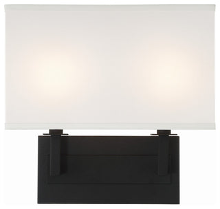 Durham 2-Light Wall Sconce, Black Forged