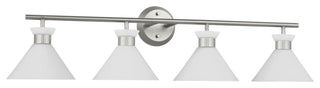 Belcarra 4 Light Bath, Brushed Steel
