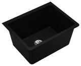 Elkay Quartz Classic Undermount Laundry Sink, Perfect Drain, Black