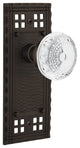 Craftsman Plate Single Dummy Crystal Meadows Knob, Oil-Rubbed Bronze, CRACME