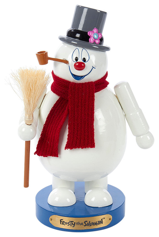 10" Wooden Frosty the Snowman Nutcracker