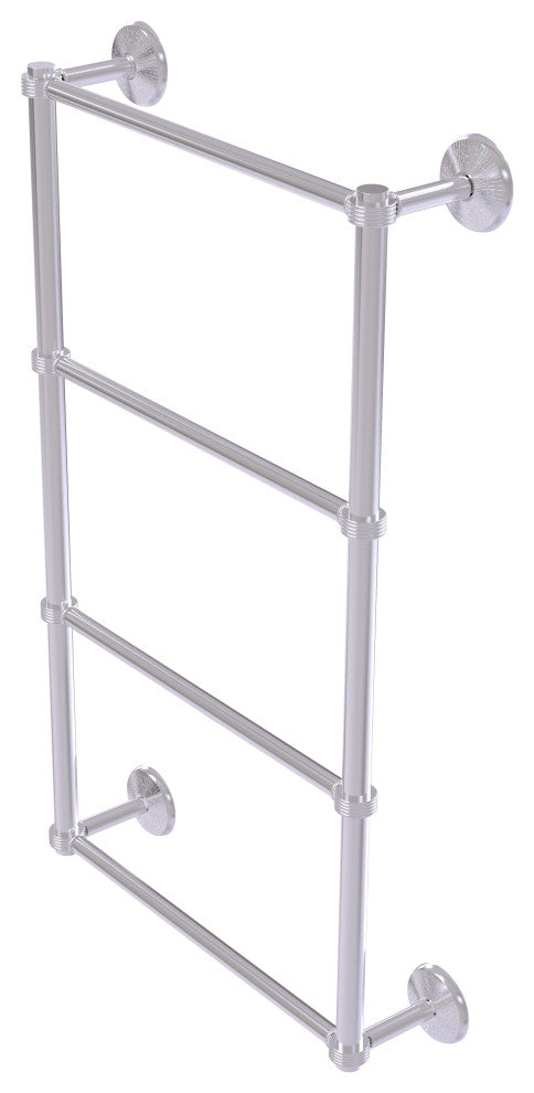 Monte Carlo 4 Tier 36" Ladder Towel Bar with Groovy Detail, Satin Chrome
