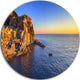 Manarola Village Beach Panorama, Landscape Disc Metal Wall Art, 36"