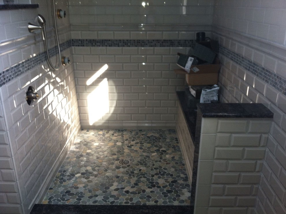 Bali Ocean Pebble Tile - Natural Hand-Sorted with Mesh Backing, 12x12