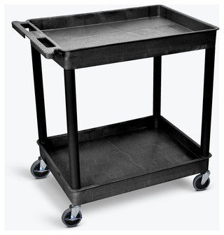 Luxor 2-Shelf Large Black Tub Cart
