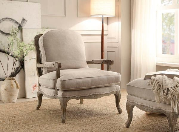 Monroe Accent Chair, Linen