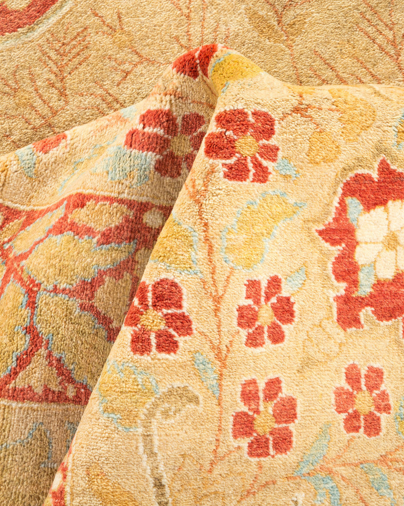 Mogul, One-of-a-Kind Hand-Knotted Area Rug Yellow, 12'2"x17'6"