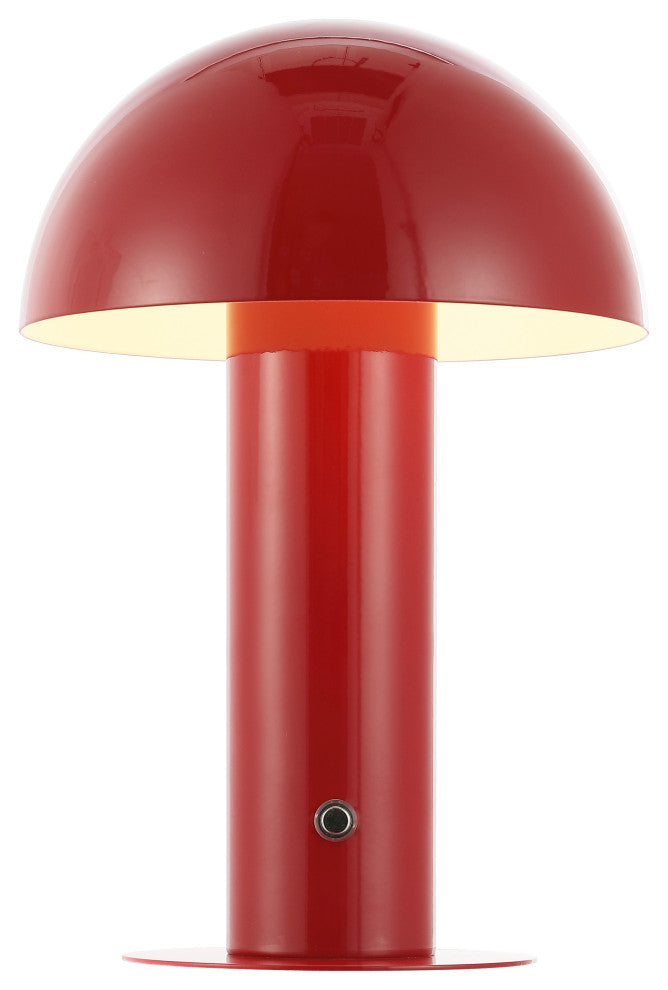 Bohemian Rechargeable/Cordless Iron Dimmable Integrated LED Mushroom Table Lamp