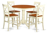 5-Piece Counter Height Dining Room Set, Pub Table And 4 Counter Height Chairs