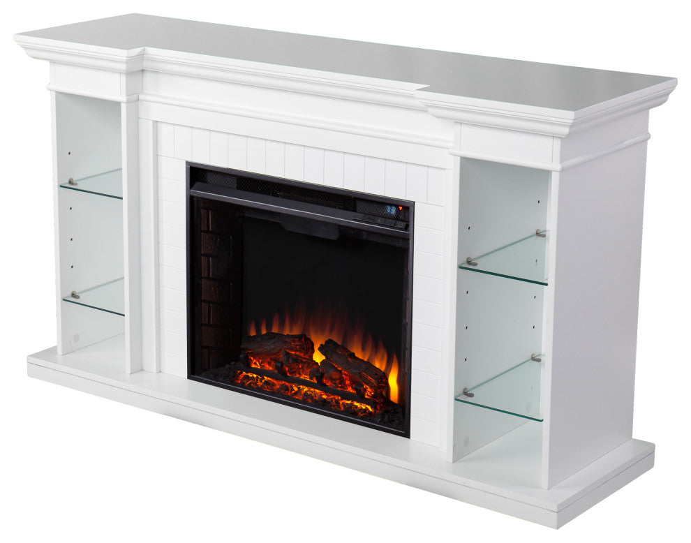 Harwich Electric Fireplace w/ Bookcase
