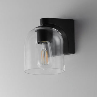 Maxim 21231CL Scoop 7" Tall Bathroom Sconce - Black