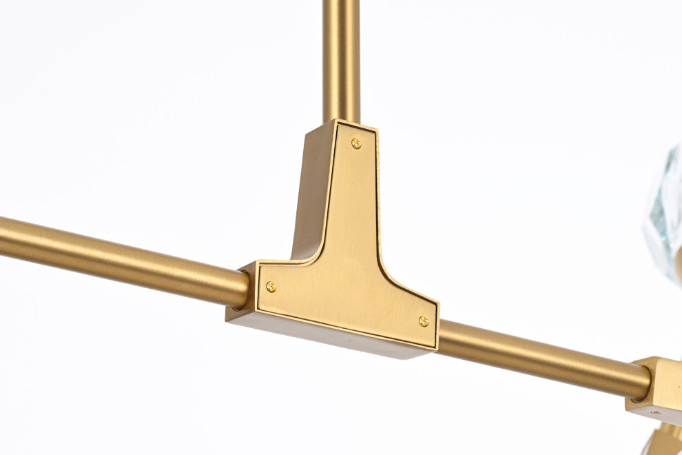 10 Light Pendant, Gold