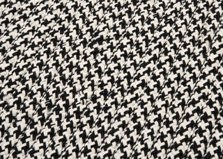 Outdoor Houndstooth Tweed OT49 Black Indoor/Outdoor Area Rug, Rectangular 3'x5'