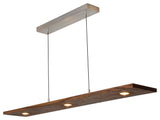 Cerno Vix LED Linear Pendant, Dark Stained Walnut, 3500k (Cool)