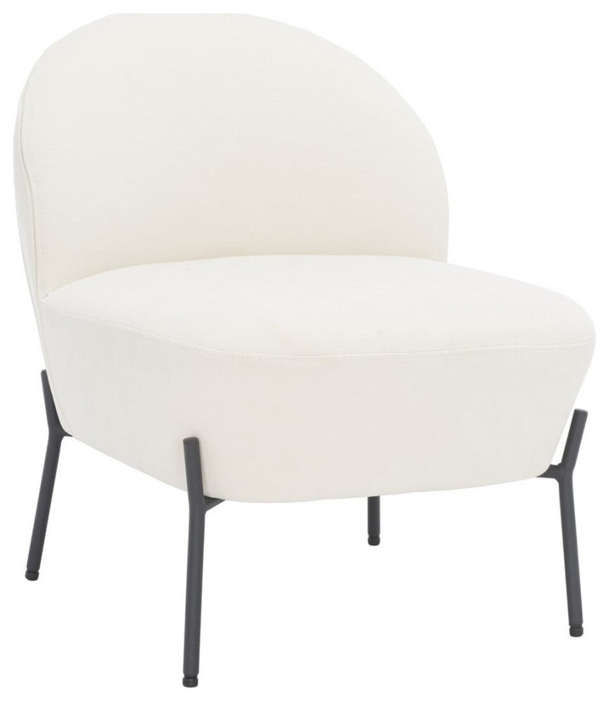 Safavieh Brax Petite Slipper Chair, Creme