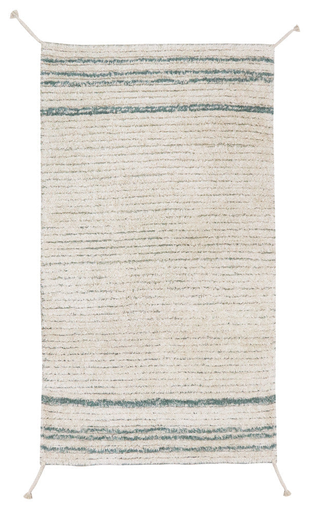 Reversible washable rug Twin Vintage Blue