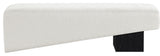 Alora Upholstered Bench, Cream, Black Finish