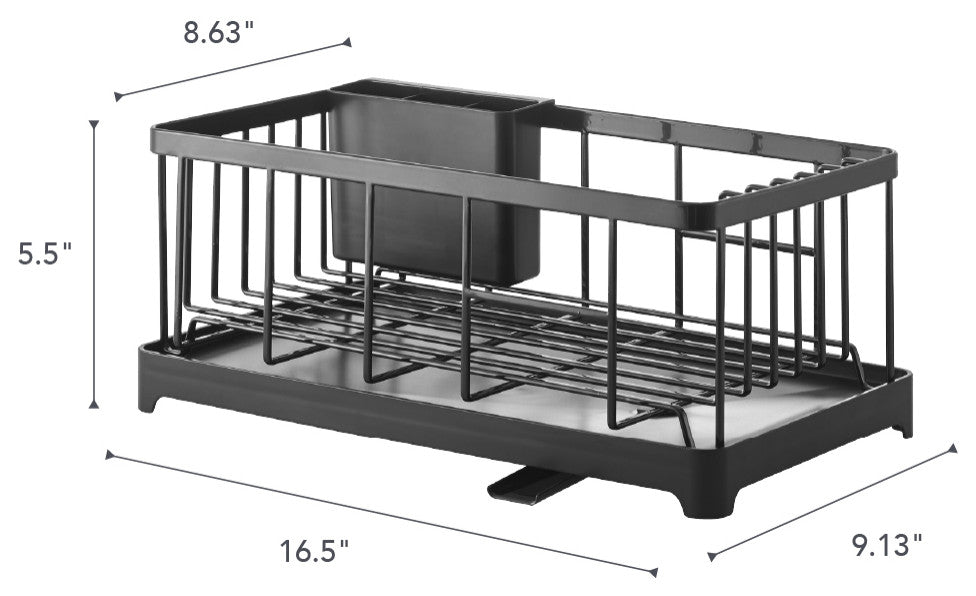 Tower Wire Dish Drainer Rack, Black