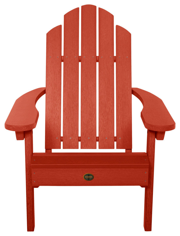 Seneca Adirondack Chair, Weathered Acorn, Rustic Red