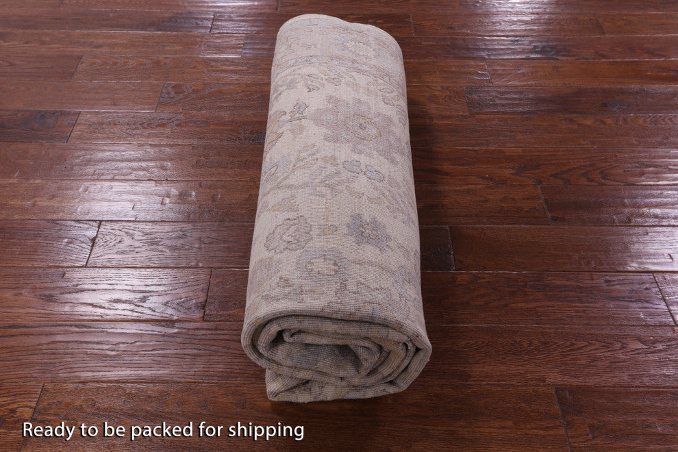 Hand-Knotted Peshawar White Wash Wool Rug 6' 0" X 9' 2" Q9529