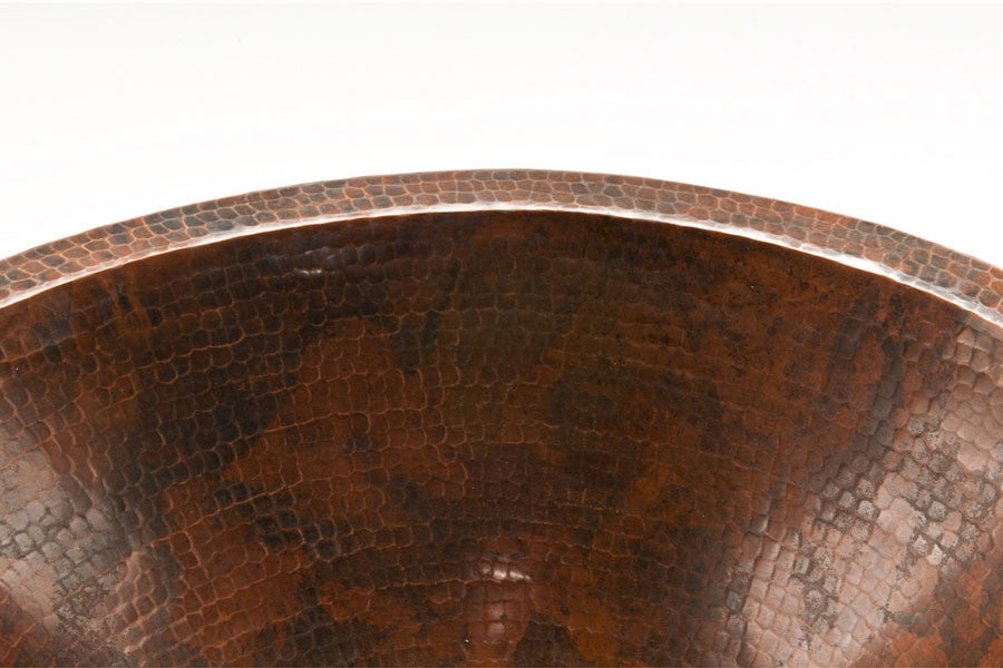 LO20FDB Under Counter Hammered Copper Master Bath Sink