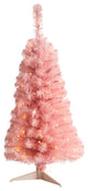 3' Pink Artificial Christmas Tree With 50 LED Lights and 118 Bendable Branches